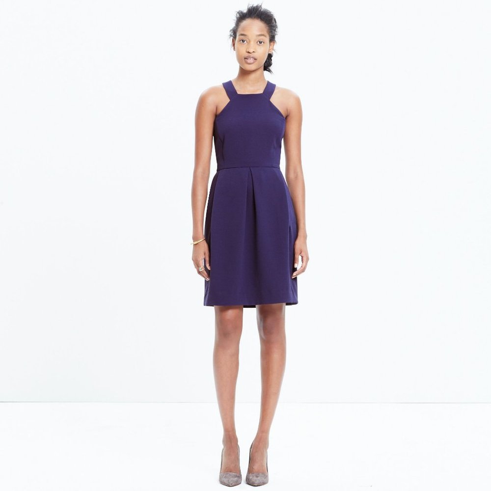 Madewell Nightspin Crepe Dress in Marrakech Purple